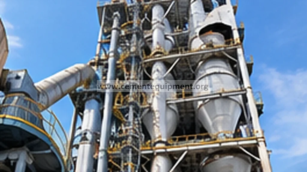 Cement preheater cyclone stages and tower gas separation equipment