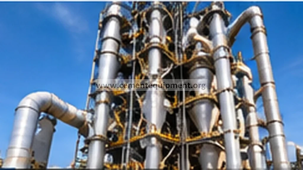 Suspension preheater cyclone tower for cement kiln pyroprocessing