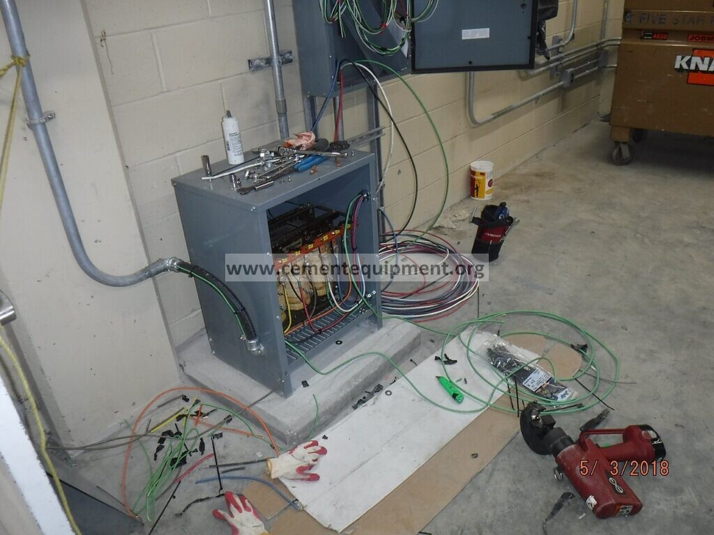 Medium-voltage power cable terminations in an electrical equipment room used to inspect phase connections after termination work